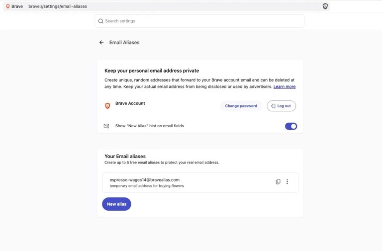 Brave захищає вашу пошту: нові Email Aliases вже доступні 19