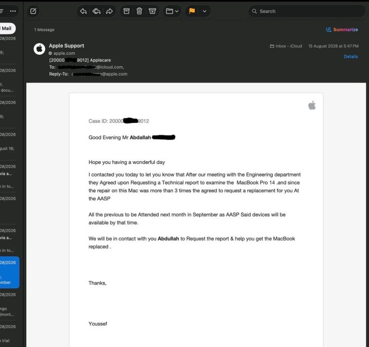 Apple відмовилася від заміни MacBook Pro M4 Pro після шести невдалих спроб ремонту 5