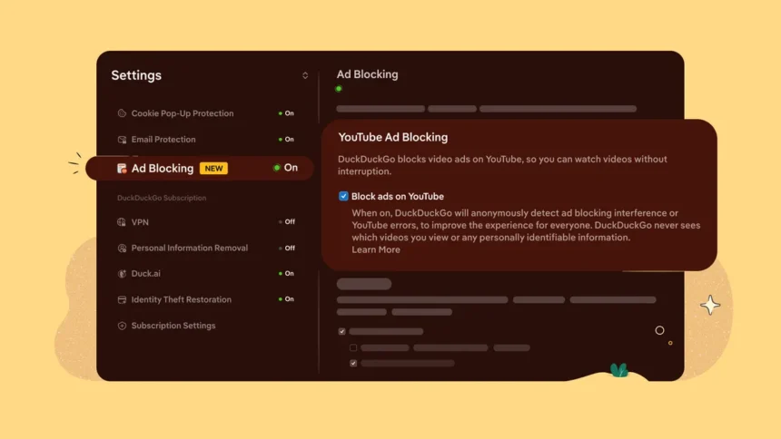 Браузер DuckDuckGo тепер блокує більшість відеореклами на YouTube