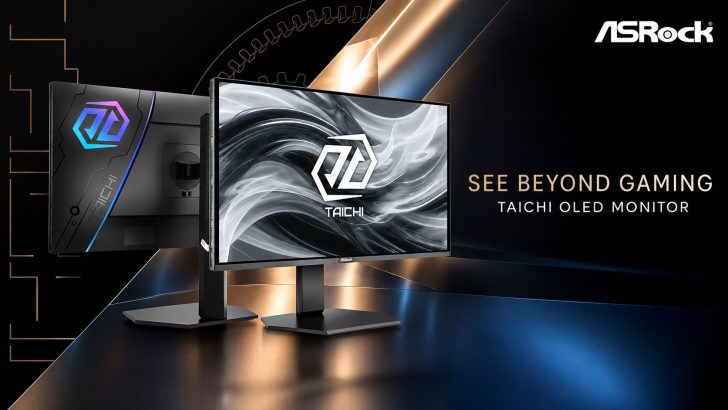 ASRock презентувала 720-герцеві OLED-монітори Taichi з двома портами DP 2.1 UHBR20 1