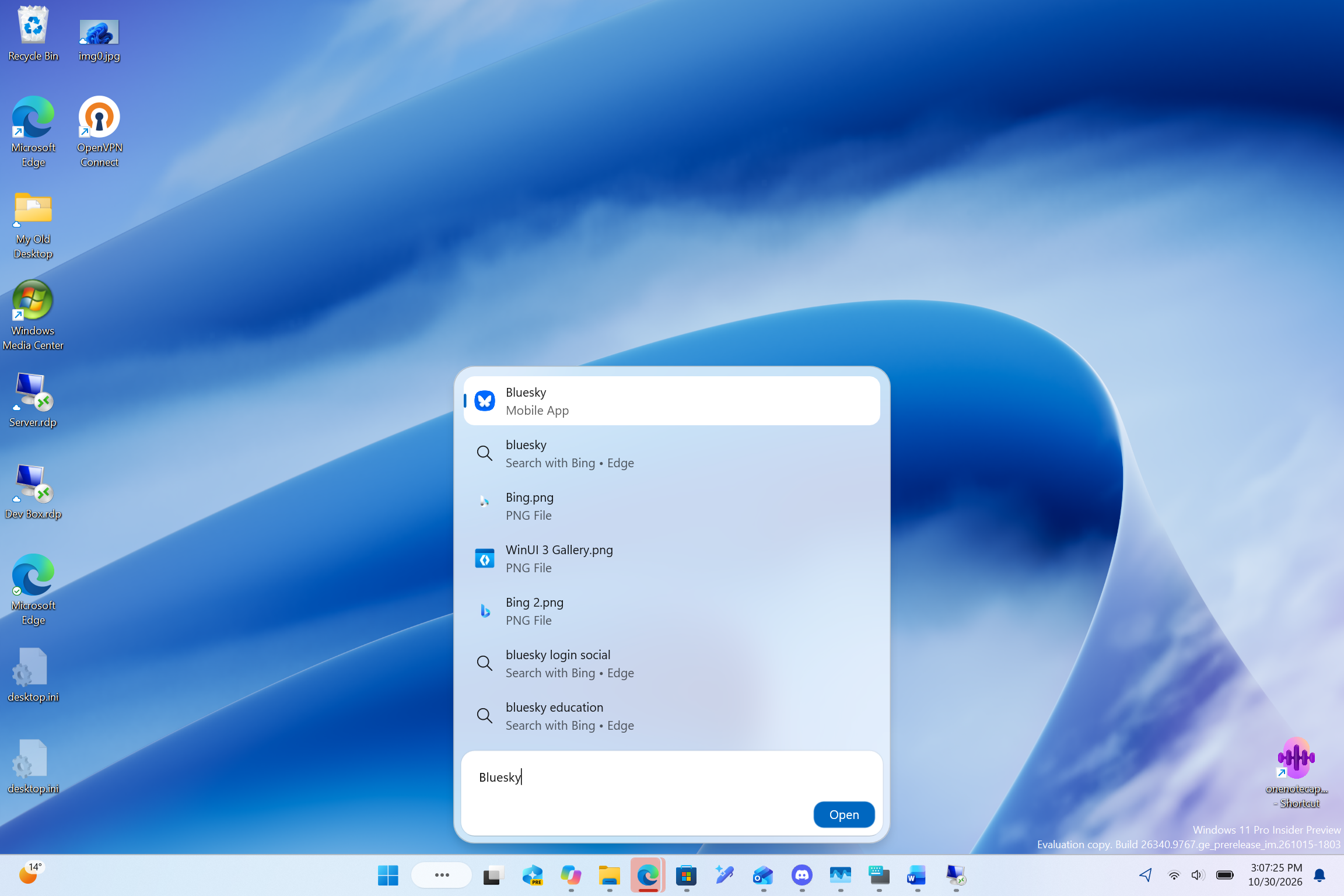 Windows 11 повертає Android-додатки через пошук і стрімінг з телефону 1 Bluesky mobile app appearing in Windows Search