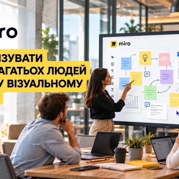 Miro для командної співпраці: як організувати роботу багатьох людей в одному візуальному просторі