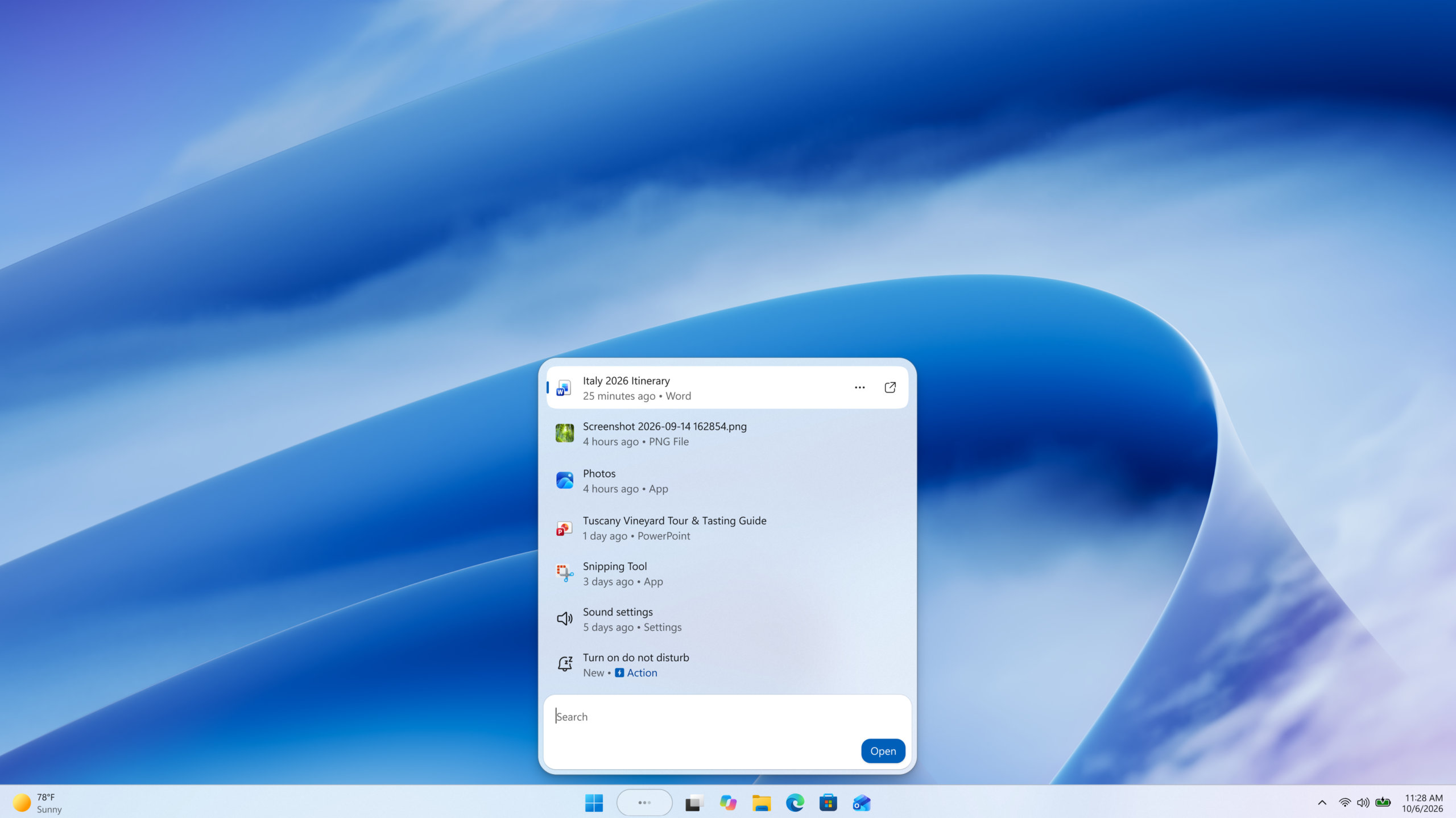 Windows 11 розширює пошук: тисячі дій доступні з панелі завдань 2 Windows 11 розширює пошук: тисячі дій доступні з панелі завдань 2