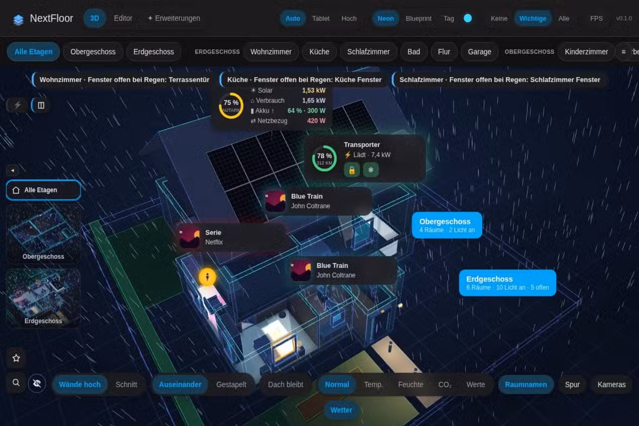 Три проєкти Home Assistant для інтерактивних 3D-планів помешкання на вихідні 3