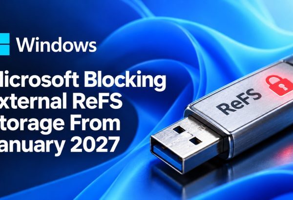 Microsoft припиняє підтримку USB-накопичувачів з форматуванням ReFS у Windows з 2027 року