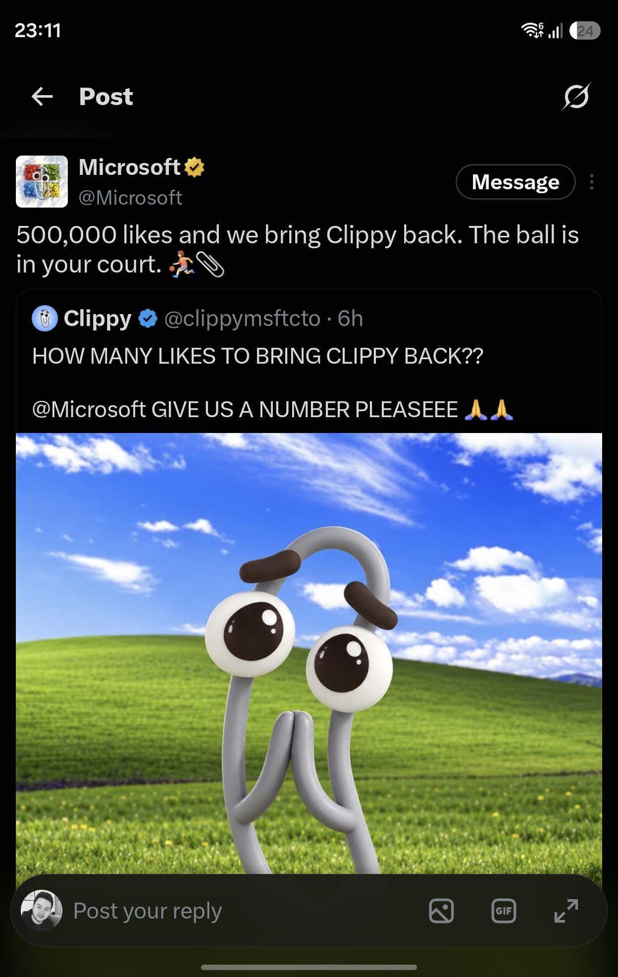 Hackers викрали акаунт Microsoft у X для просування криптовалюти Clippy 2