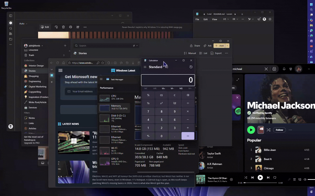 Windows 11: Активуйте функцію Aero Shake з Windows 7 4 Струшування вікна за заголовок у Windows 11 згортає інші відкриті програми