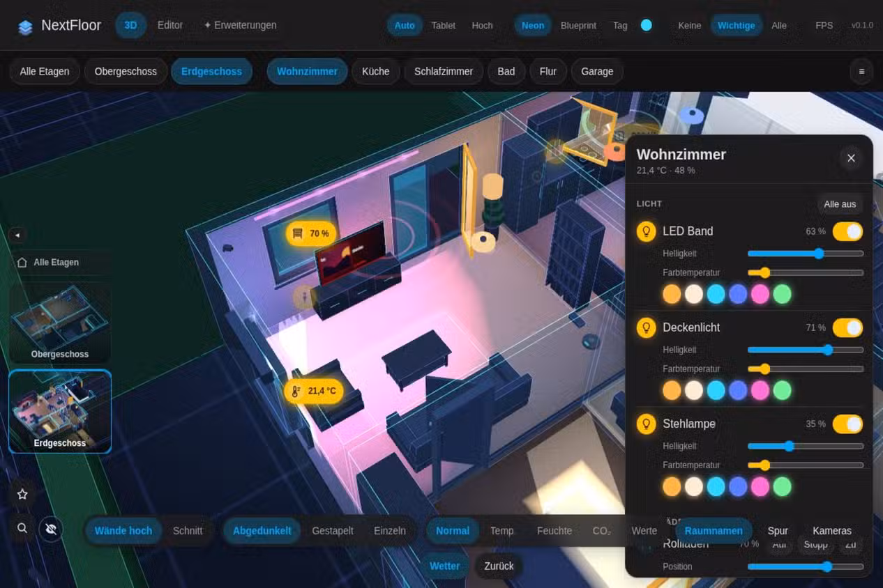 Три проєкти Home Assistant для інтерактивних 3D-планів помешкання на вихідні 5