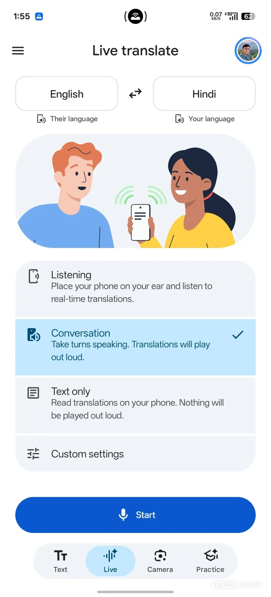 Google Translate оновив інтерфейс на Android 5