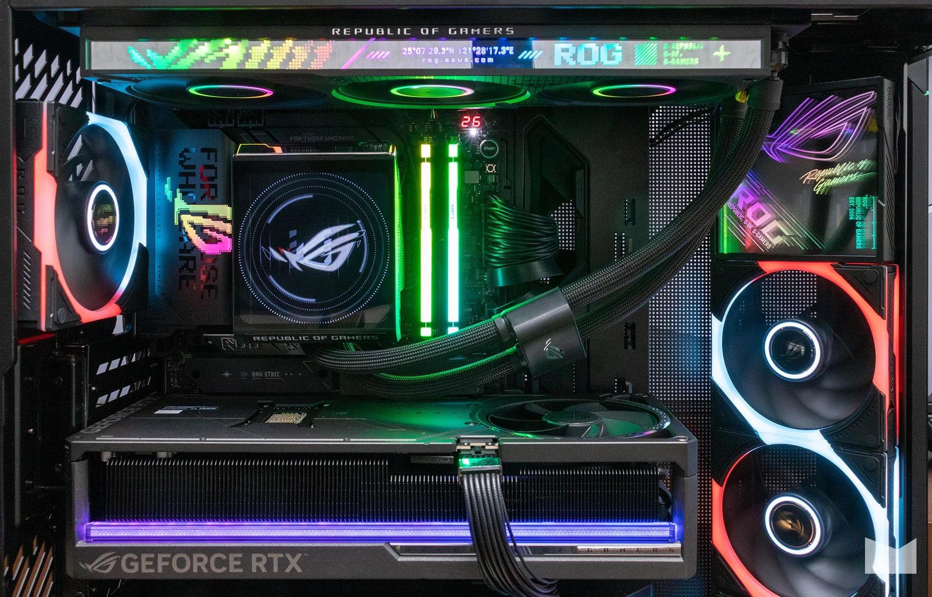 ПК з RTX 5080 та Ryzen 7 9800X3D в корпусі ASUS ROG Cronox ARGB 27